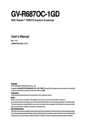 Gigabyte GV-R687OC-1GD Manual
