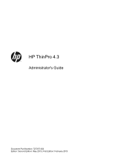 HP t505 ThinPro 4.3 Administrator s Guide