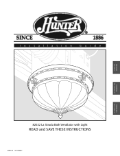 Hunter 82022 Owner's Manual