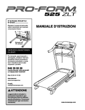 ProForm 525 Zlt Treadmill Italian Manual