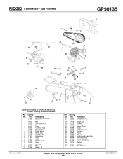 Ridgid GP90135 Parts List
