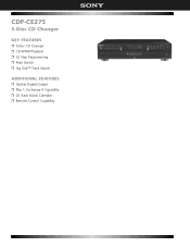 Sony CDP-CE275 Key Features
