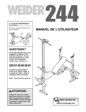 Weider 244 Bench French Manual