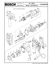 Bosch 1035VSR Parts List