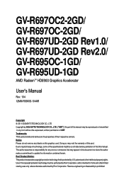 Gigabyte GV-R697UD-2GD Manual