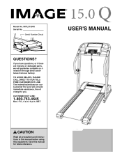 Image Fitness 15.0 Q Treadmill English Manual