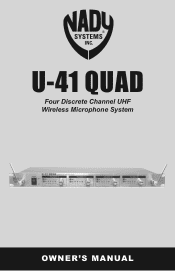 Nady U-41 QUAD Manual
