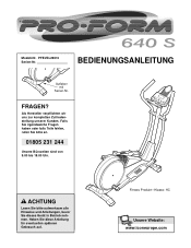 ProForm 640s German Manual