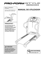 ProForm Style 8500 Treadmill Portuguese Manual