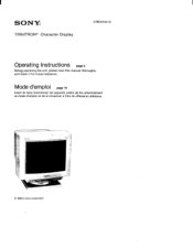 Sony CPD-1320 Operating Instructions  (primary manual)