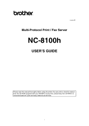 Brother International NC8100H User Guide