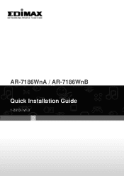 Edimax AR-7186WnB Quick Install Guide