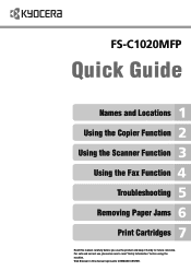 Kyocera FS-C1020MFP FS-C1020MFP Quick Operation Guide