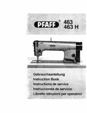 Pfaff 463H Owner's Manual