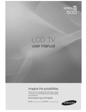 Samsung LN40B500P3FXZA User Manual