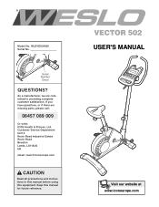Weslo Vector 502 Uk Manual