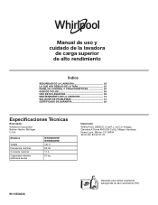 Whirlpool WTW4950HW Owners Manual