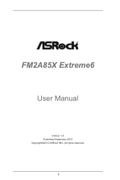 ASRock FM2A85X Extreme6 User Manual
