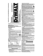 Dewalt DC011 Instruction Manual