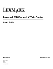 Lexmark X203 User Guide