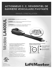 LiftMaster LA400UL Installation Manual - French