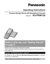 Panasonic KX-PRW120W KX-PRW120W Owner's Manual