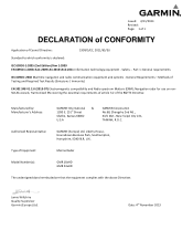 Garmin GMR 24 xHD Radome Declaration of Conformity