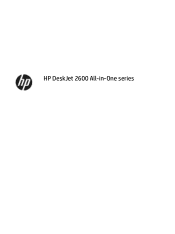 HP DeskJet Ink Advantage 2600 User Guide