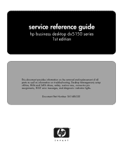 HP Dx5150 HP Business Desktop dx5150 Series Service Reference Guide, 1st Edition