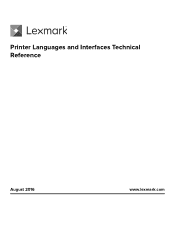 Lexmark CS728 Printer Languages and Interfaces Technical Reference