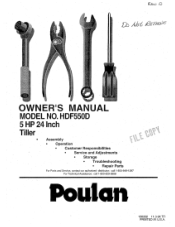 Poulan HDF550D User Manual