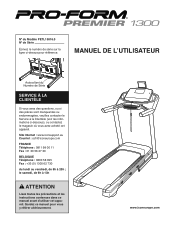 ProForm Premier 1300 Treadmill French Manual