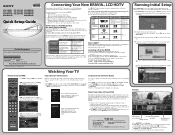 Sony KDL-52W4100 Quick Setup Guide