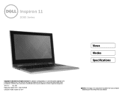 Dell Inspiron 11 3000 2-in-1 Series Inspiron 11 3157 Specifications