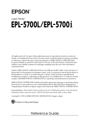 Epson 5700i User Manual