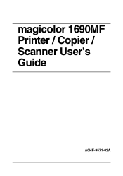 Konica Minolta magicolor 1690MF magicolor 1690MF Printer / Copier / Scanner User Guide