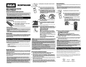 RCA RCRPS02GR Owner/User Manual