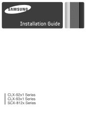 Samsung CLX-9301NA Installation Guide Easy Manual Ver.1.0 (English)