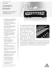 Behringer ULTRABASS BX2000H Product Information