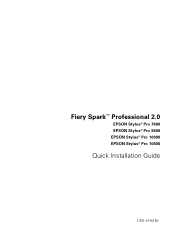 Epson Stylus Pro 10000 Quick Installation Guide - EFI FierySpark Professional 2.0 RIP
