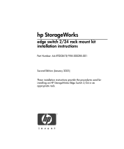 HP StorageWorks 2/24 edge switch 2/24 rack mount kit installation instructions