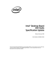 Intel D915GAG Intel Desktop Board D915GAG Specification Update