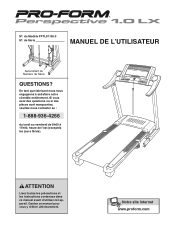ProForm Perspective 1.0 Lx Treadmill Canadian French Manual