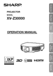 Sharp XV-Z30000 Operation Manual