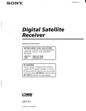 Sony SAT-A1 Operating Instructions  (primary manual)