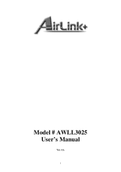 Airlink AWLL3025 Manual