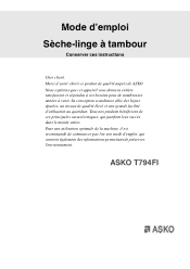 Asko T794 User manual 8092860 Asko T794fi FR