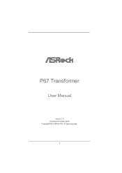 ASRock P67 Transformer User Manual