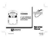 Audiovox VOD806 Operation Manual