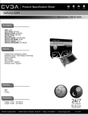 EVGA GeForce 6200 PCI PDF Spec Sheet